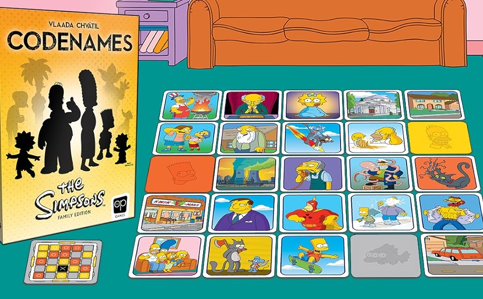 Simpsons Codenames board game